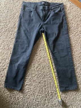 PAIGE Men's Slim Straight Jeans in Charcoal Black
